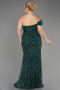Long Emerald Green Plus Size Engagement Dress ABU3739