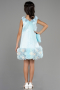 Short Mint Satin Girl Dress ABK1994