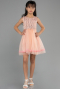 Short Salmon Girl Dress ABK1973