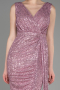Long Powder Color Scaly Evening Dress ABU3201