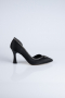 Black Satin Stiletto MJ8008