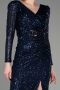 Midi Navy Blue Party Dress ABK1808