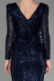 Midi Navy Blue Party Dress ABK1808