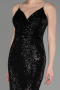 Long Black Mermaid Evening Gown ABU3768