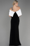 Long Black-White Evening Dress ABU3775
