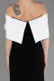 Long Black-White Evening Dress ABU3775