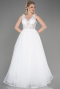 Long White Evening Dress ABU3718