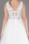 Long White Evening Dress ABU3718