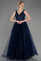 Long Navy Blue Evening Dress ABU3718