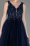 Long Navy Blue Evening Dress ABU3718