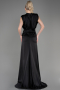 Black Long Satin Evening Dress ABU2133
