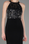 Long Black-Silver Mermaid Evening Dress ABU608
