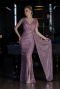 Long Powder Color Scaly Evening Dress ABU3201