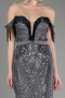 Long Anthracite Mermaid Prom Dress ABU3783