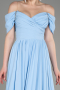 Blue Long Chiffon Evening Dress ABU3827