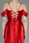 Red Slit Long Satin Evening Dress ABU3840