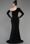 Black One Sleeve Long Evening Dress ABU3851