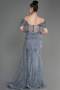 Long Silver Evening Dress ABU2706