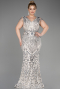 Mink Long Scaly Plus Size Evening Dress ABU3845