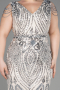 Mink Long Scaly Plus Size Evening Dress ABU3845