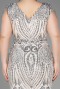 Mink Long Scaly Plus Size Evening Dress ABU3845