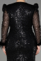Black Long Sleeve Scaly Evening Dress ABU3860