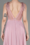Powder Color Sleeveless Long Chiffon Evening Dress ABU3856