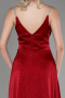 Red Strappy Long Silvery Evening Dress ABU3863