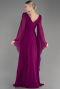 Violet Long Chiffon Evening Dress ABU3541