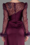 Cherry Colored Long Satin Evening Dress ABU3673