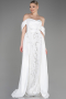 Long White Evening Dress ABU3887