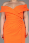 Long Orange Plus Size Evening Dress ABU3172