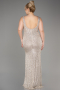 Mink Slit Long Sequin Plus Size Evening Dress ABU3907