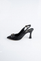 Black Laser Cut Stiletto MJL5164