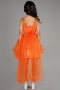 Front Short Back Long Orange Girl Dress ABO106