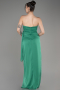 Green Strapless Slit Long Chiffon Evening Dress ABU3947