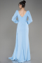 Light Blue Long Chiffon Evening Dress ABU3885