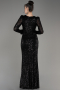 Long Black Scaly Mermaid Prom Dress ABU3177