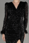 Long Black Scaly Mermaid Prom Dress ABU3177