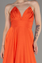 Orange Strapless Long Satin Prom Dress ABU3965