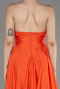 Orange Strapless Long Satin Prom Dress ABU3965