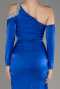 Sax Blue One Sleeve Long Formal Evening Dress ABU3976