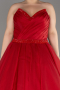 Long Red Plus Size Engagement Dress ABU3619