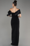 Black Slit Long Evening Dress ABU4024
