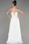 Long White Chiffon Prom Gown ABU4220