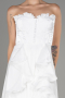 Long White Chiffon Prom Gown ABU4220