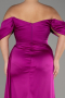 Violet Long Satin Plus Size Engagement Dress ABU3655