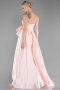 Powder Color Long Satin Evening Dress ABU3674