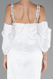 White Slit Long Plus Size Evening Dress ABU3921