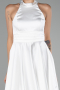 Short White Satin Party Dress ABK2112